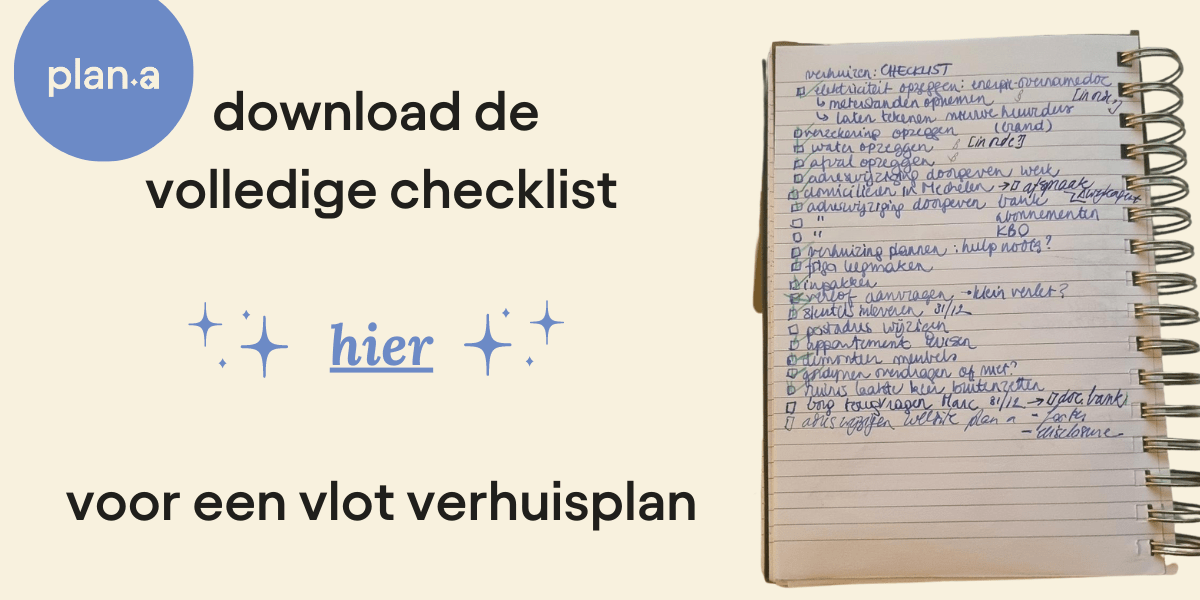 checklist verhuizen plan