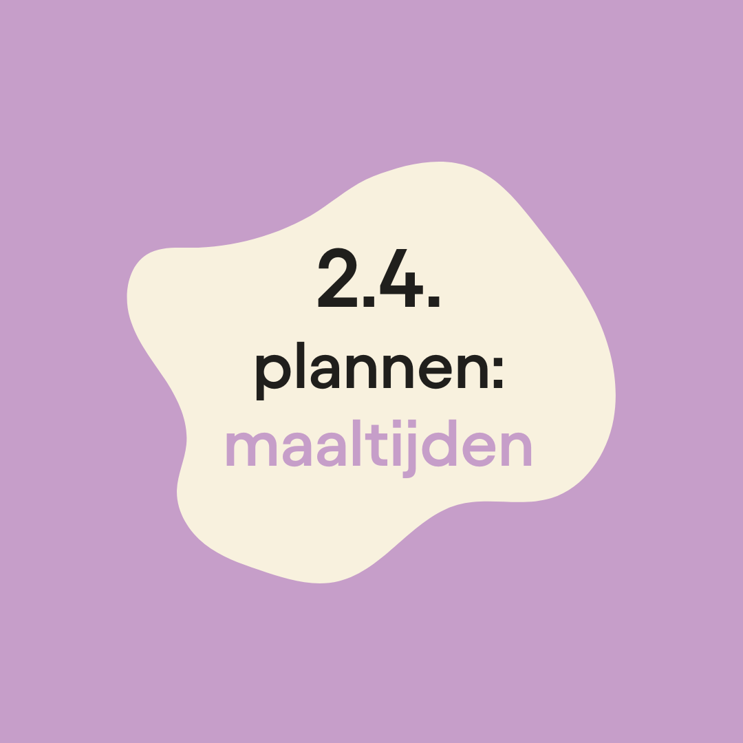 weekplanning plan a maaltijden mealplan